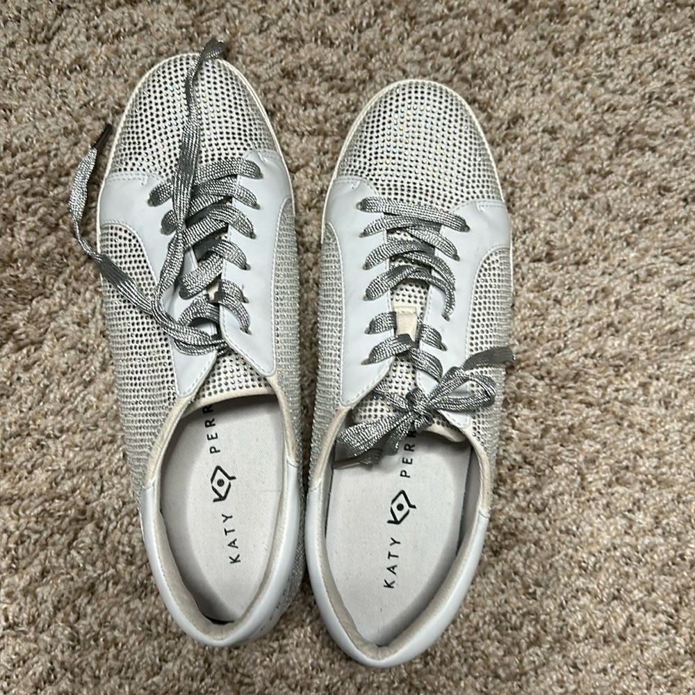 Katy Perry rhinestone sneakers gently worn. Size 10